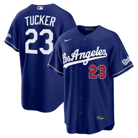Men's Los Angeles Dodgers #23 Kyle Tucker Nike Royal Alternate Stadium Jersey