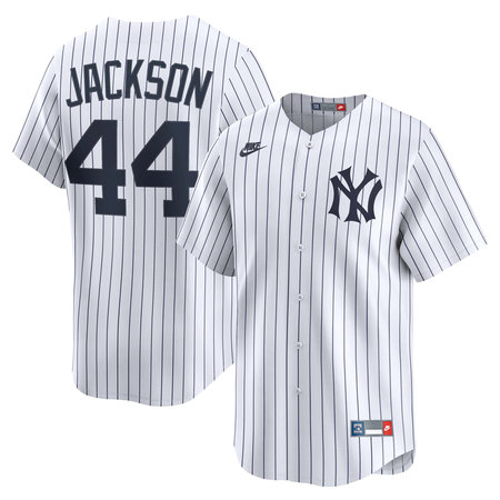 Youth New York Yankees #44 Reggie Jackson Nike White Throwback Cooperstown Collection Limited Jersey