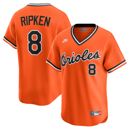Men's Baltimore Orioles #8 Cal Ripken Sr. Nike Orange Throwback Cooperstown Collection Limited Jersey