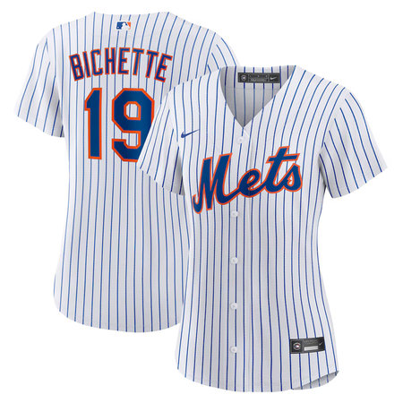 Women's New York Mets #19 Bo Bichette Nike White Home Replica Jersey