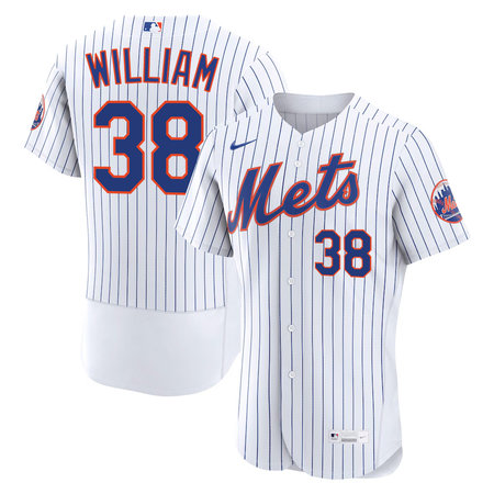 Men's New York Mets #38 Devin Williams Nike White Home Authentic Jersey