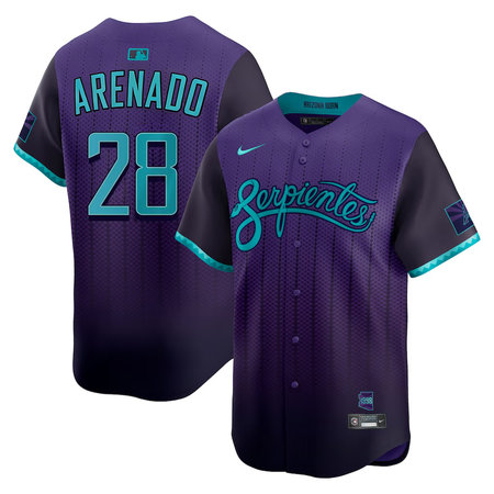 Youth Arizona Diamondbacks #28 Nolan Arenado Purple 2025 City Connect Limited Jersey