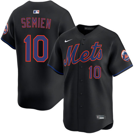 Youth New York Mets #10 Marcus Semien Black Alternate Limited Jersey