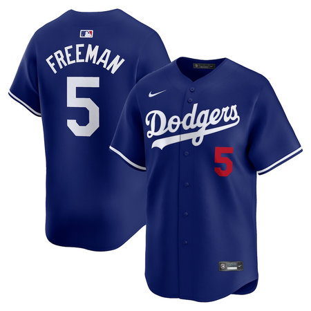 Men's Los Angeles Dodgers #5 Freddie Freeman Royal Cool Base Jersey