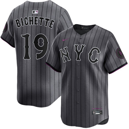 Men's New York Mets #19 Bo Bichette Gray City Connect Limited Jersey