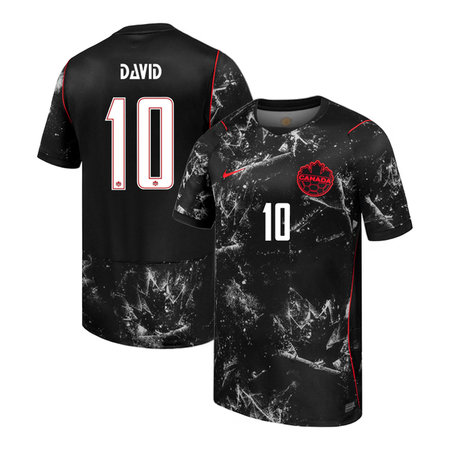 Kid's Jonathan David #10 Canada Away Stadium Replica Jersey World Cup 2026