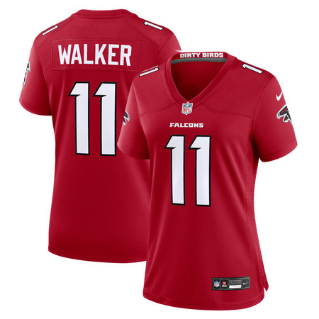 Women's Atlanta Falcons #11 Jalon Walker Nike Red Game Jersey