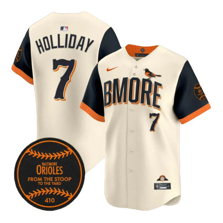 Youth Baltimore Orioles #7 Jackson Holliday Cream 2026 City Connect Stitched Jersey
