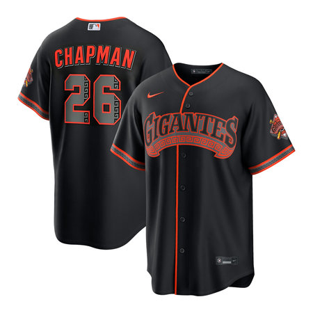 Youth San Francisco Giants #26 Matt Chapman Nike Black Alternate Replica Jersey