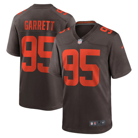 Men's Cleveland Browns #95 Myles Garrett Nike Brown Alpha Dawg Game Jersey Men's Cleveland Browns #95 Myles Garrett Nike Brown Alpha Dawg Game Jersey