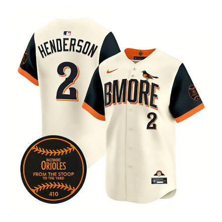 Youth Baltimore Orioles #2 Gunnar Henderson Cream 2026 City Connect Stitched Jersey