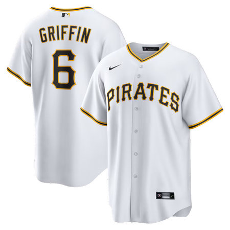 Men's Pittsburgh Pirates #6 Konnor Griffin Nike White Home Replica Jersey
