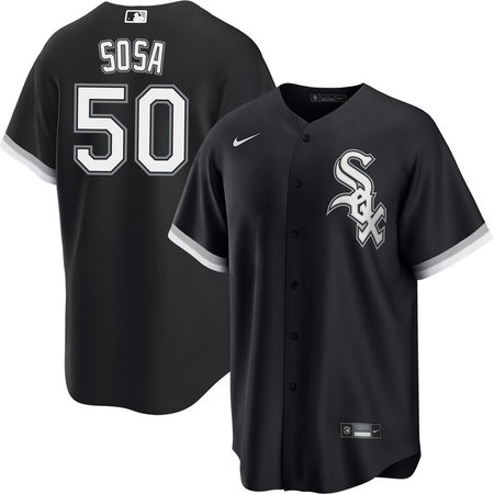 Men's Chicago White Sox #50 Lenyn Sosa Black Home Official Player Jersey