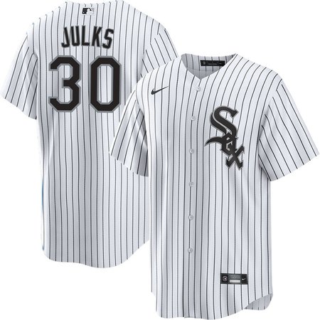 Men's Chicago White Sox #30 Corey Julks White Home Official Player Jersey