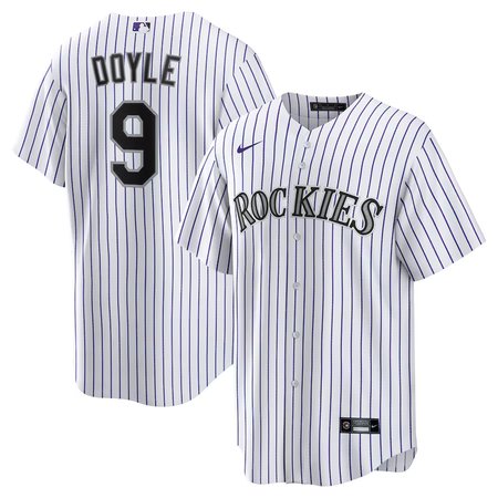 Men's Colorado Rockies #9 Brenton Doyle Nike White Home Replica Jersey Men's Colorado Rockies #9 Brenton Doyle Nike White Home Replica Jersey