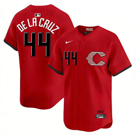 Men's Cincinnati Reds #44 Elly De La Cruz Red 2026 City Connect Stitched Jersey