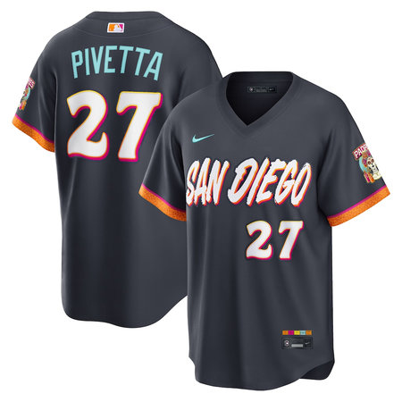 Youth San Diego Padres #27 Nick Pivetta Nike Obsidian 2026 City Connect Stadium Jersey