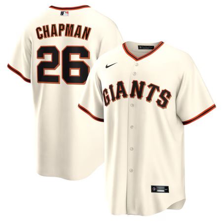 Men's San Francisco Giants #26 Matt Chapman Nike Cream Home Replica Jersey