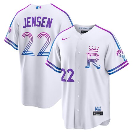 Men's Kansas City Royals #22 Carter Jensen Nike White 2026 City Connect Stadium Jersey