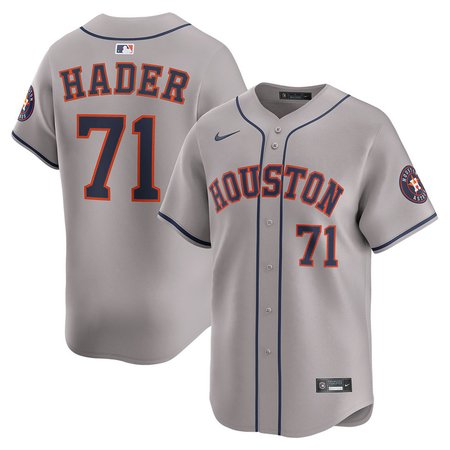 Men's Houston Astros #71 Josh Hader Gray Road Limited Jersey