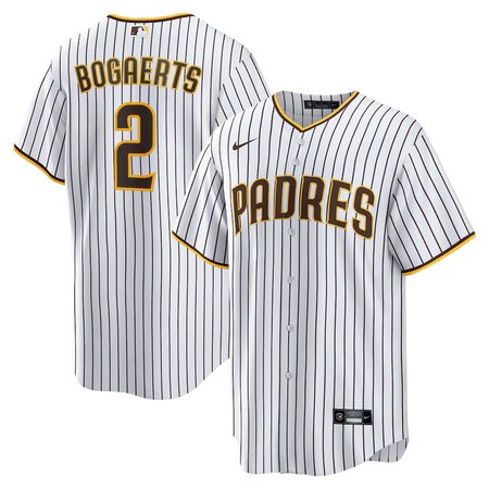 Men's San Diego Padres #2 Xander Bogaerts Nike White/Brown Home Official Replica Player Jersey
