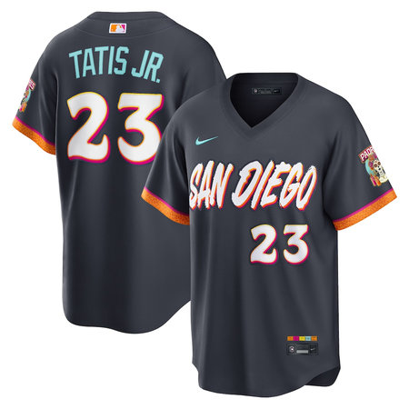 Men's San Diego Padres #23 Fernando Tatis Jr. Nike Obsidian 2026 City Connect Stadium Jersey