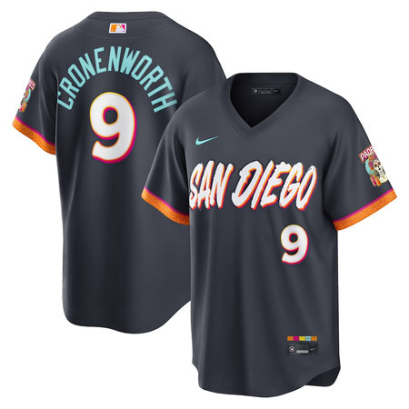 Youth San Diego Padres #9 Jake Cronenworth Nike Obsidian 2026 City Connect Stadium Jersey