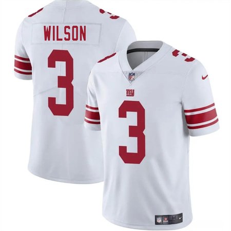 Men's New York Giants #3 Russell Wilson White 2025 Vapor Untouchable Limited Stitched Jersey Men's New York Giants #3 Russell Wilson White 2025 Vapor Untouchable Limited Stitched Jersey