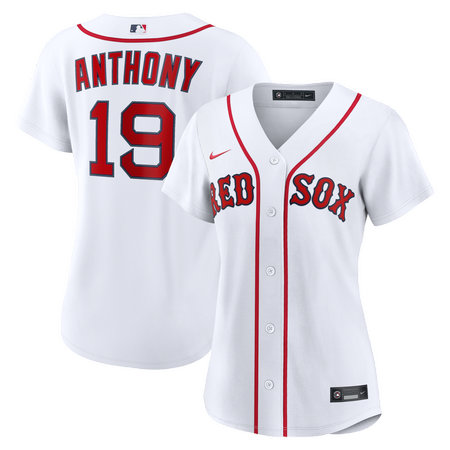 Women's Boston Red Sox #19 Roman Anthony Nike White Home Replica Player Jersey