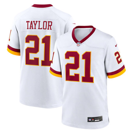 Men's Washington Commanders #21 Sean Taylor Nike White Game Super Bowl Era Jersey