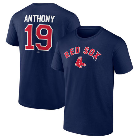 Men's Boston Red Sox #19 Roman Anthony Navy Winning Streak Name & Number T-Shirt