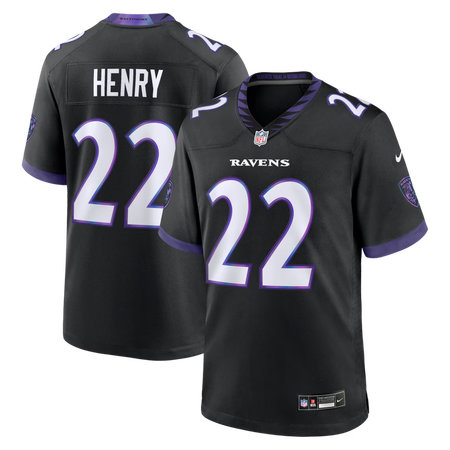 Youth Baltimore Ravens #22 Derrick Henry Nike Black Alternate Game Jersey