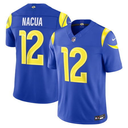 Men's Los Angeles Rams #12 Puka Nacua Nike Royal Vapor F.U.S.E. Sewn Down Limited Jersey