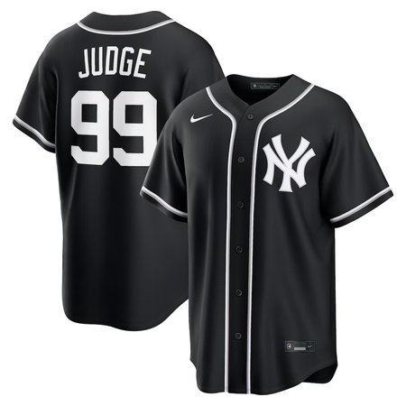 Men's New York Yankees #99 Aaron Judge Nike Fashion Replica Black Out Jersey