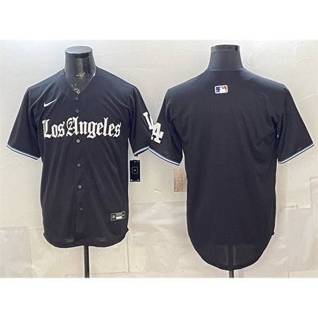 Men's Los Angeles Dodgers Black "Gothic Edition" Vapor Premier Limited Stitched Baseball Jersey