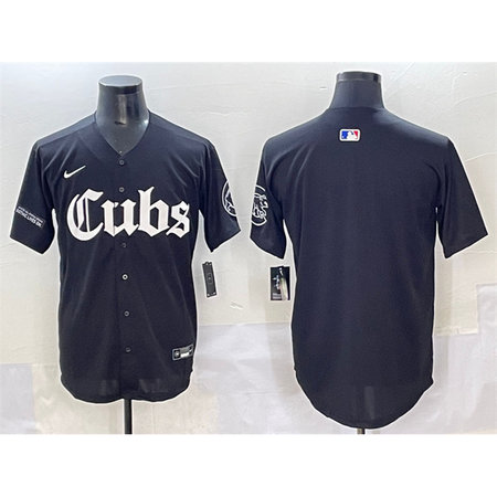 Men's Chicago Cubs Black "Gothic North Side Edition" Vapor Premier Limited Stitched Baseball Jersey