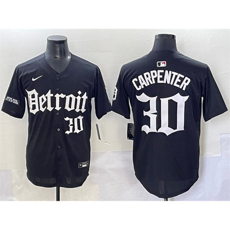 Youth Detroit Tigers #30 Kerry Carpenter Black "Motor Gothic Edition" Vapor Premier Limited Stitched Baseball Jersey