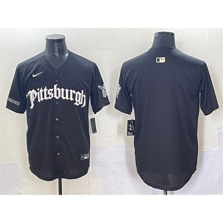 Youth Pittsburgh Pirates Black "Gothic Steel City Edition" Vapor Limited Stitched Baseball Jersey