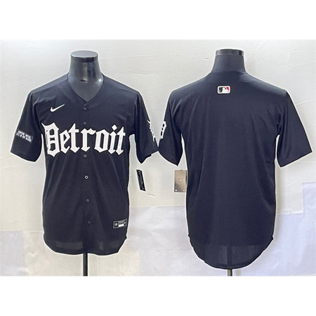 Men's Detroit Tigers Black "Motor Gothic Edition" Vapor Premier Limited Stitched Baseball Jersey
