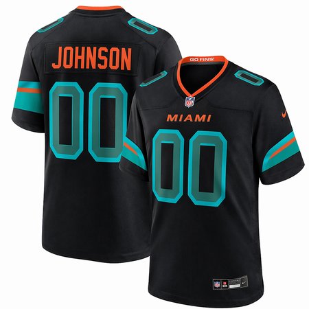 Men's Miami Dolphins Chris Johnson Black 2026 NFL Draft Game Jersey