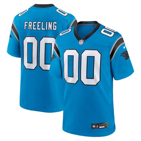 Men's Carolina Panthers Monroe Freeling Blue 2026 NFL Draft Game Jersey