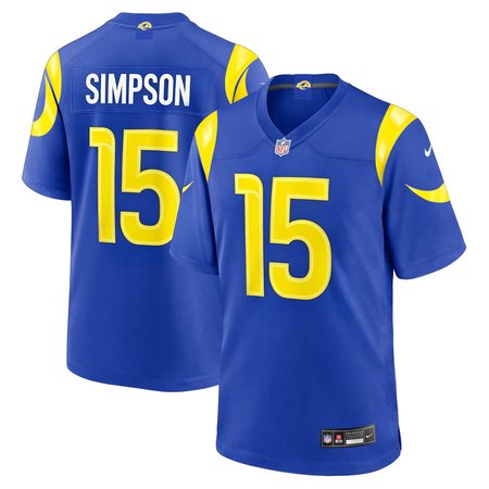 Men's Los Angeles Rams Ty Simpson Navy 2026 NFL Draft Game Jersey