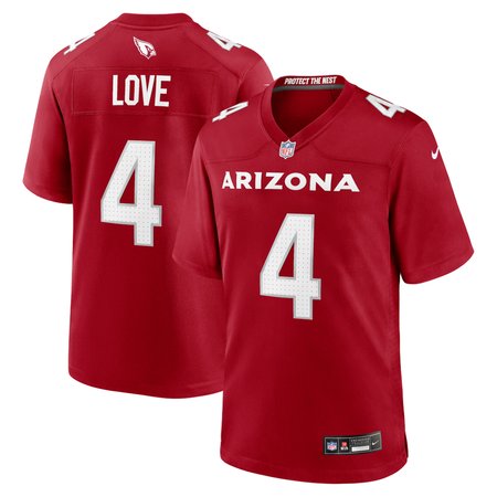 Men's Arizona Cardinals Jeremiyah Love Red 2026 NFL Draft Game Jersey