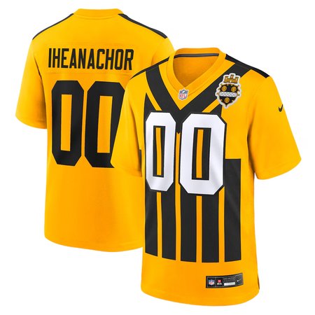 Men's Pittsburgh Steelers Max Iheanachor Gold 2026 NFL Draft Game Jersey