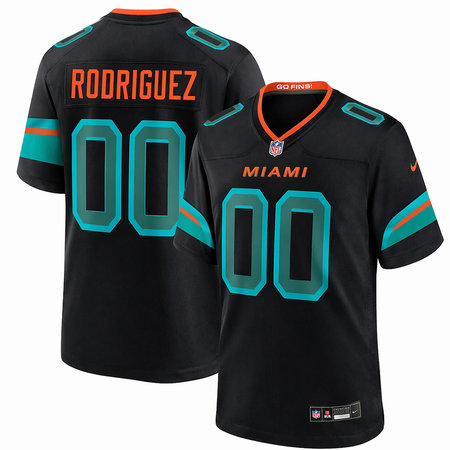 Men's Miami Dolphins Jacob Rodriguez Black 2026 NFL Draft Game Jersey
