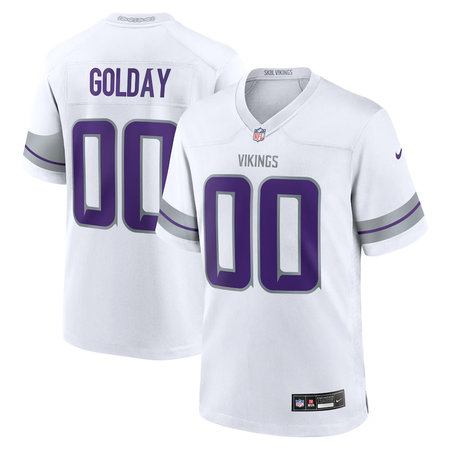 Men's Minnesota Vikings Jake Golday White 2026 NFL Draft Game Jersey