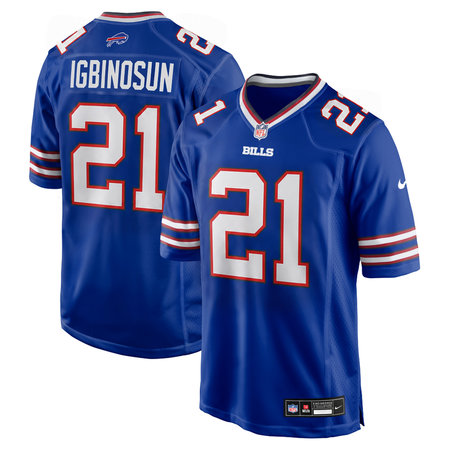 Men's Buffalo Bills Davison Igbinosun Royal 2026 NFL Draft Game Jersey