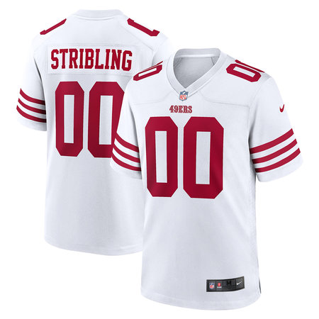 Men's San Francisco 49ers De'Zhaun Stribling White 2026 NFL Draft Game Jersey