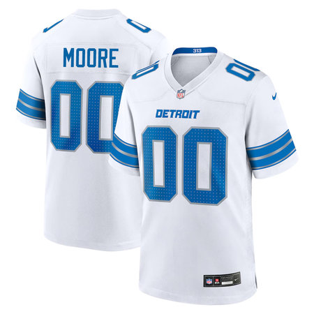 Men's Detroit Lions Derrick Moore White 2026 NFL Draft Game Jersey