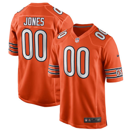 Men's Chicago Bears Logan Jones Orange 2026 NFL Draft Game Jersey